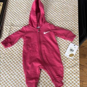 Nike Fuchsia Hooded Baby Coverall